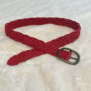 American Eagle Red Braided Cotton Belt Size S
